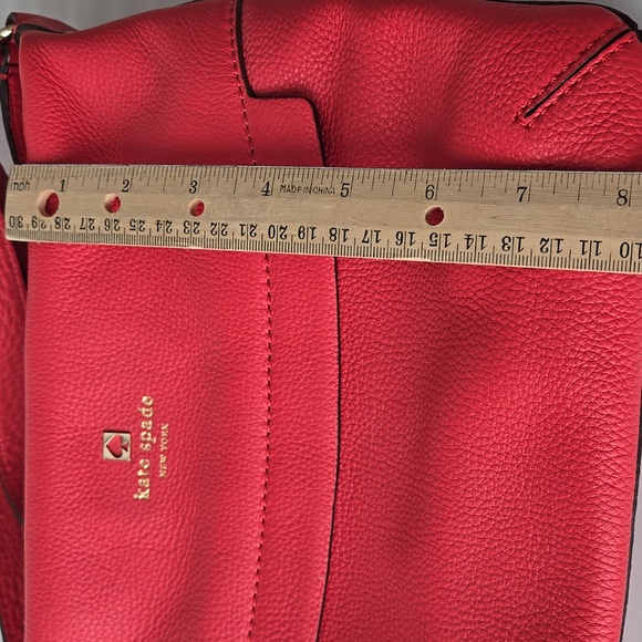 Kate Spade Grant Park Starla Crossbody Bag Coral Pebbled Leather Adjustable - Picture 10 of 11
